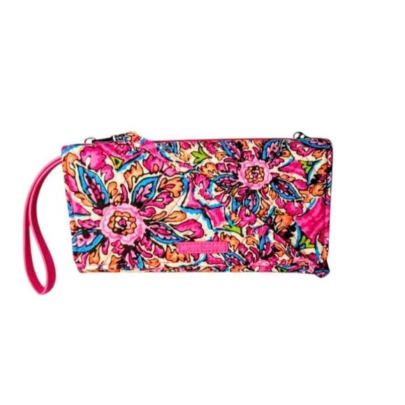 NWT VERA BRADLEY Wallet Crossbody In Sunburst Floral - Picture 1 of 4
